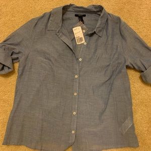 NWT Forever 21 chambray button down